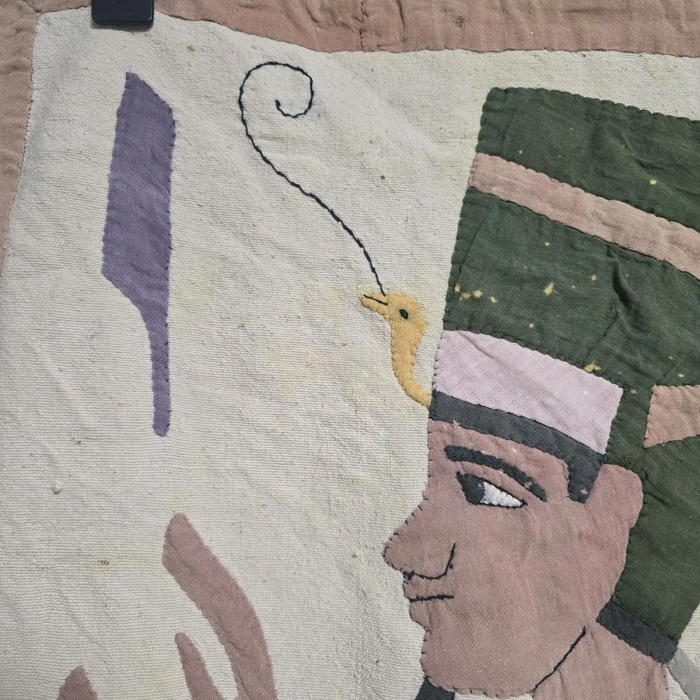Vintage‎ egyptian tapestry 44x17 Beautifully Hand Made.